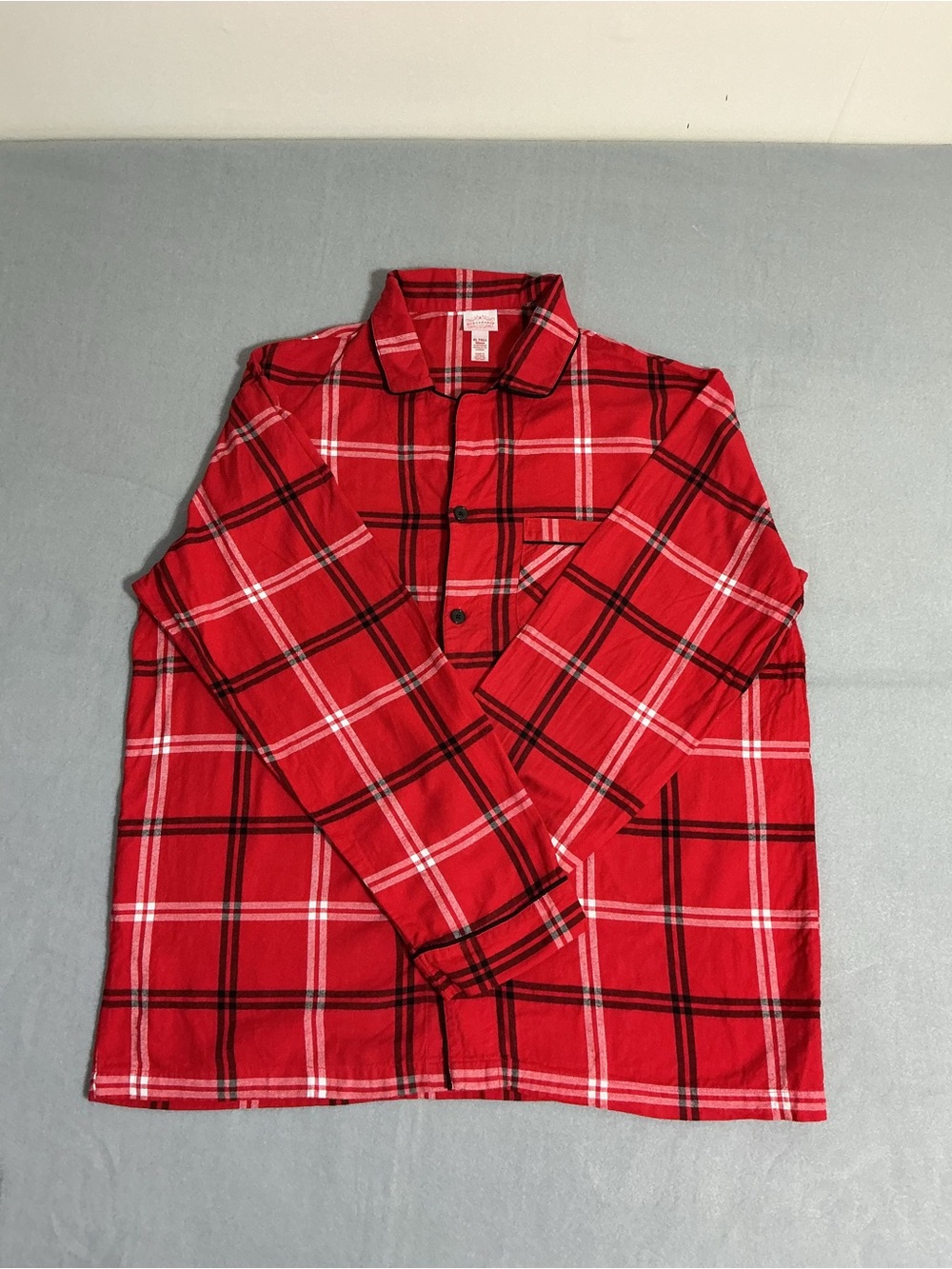 Wondershop at Target Men’s XL Tall Red Plaid Flannel Pajama Top 100% Cotton